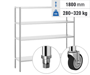 Półki ze stali nierdzewnej 