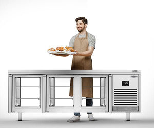 Piekarnicze stoły chłodnicze i mroźnicze z drzwiami po obu stronach - Prime Gastro