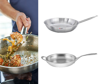 Patelnie ze stali nierdzewnej - powłoka nieprzywierająca