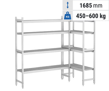 Regalsystem CASSIAN - Aluminium/Kunststoff