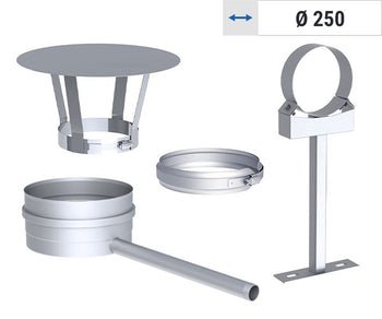 Ø 250 - Akcesoria do systemu wentylacji jednościennego