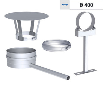 Ø 400 - Akcesoria do systemu wentylacji jednościennego