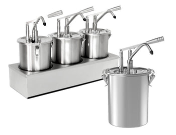 Dozowniki do sosów okrągłe ze stali nierdzewnej