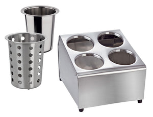 Pojemniki na sztućce ze stali nierdzewnej	