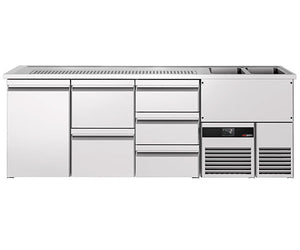 Barowe stoły chłodnicze - 2500 mm