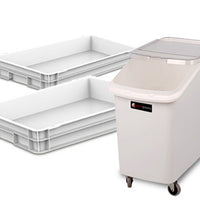 Wózki na mąkę & pojemniki na ciasto