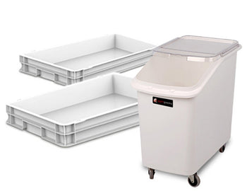 Wózki na mąkę & pojemniki na ciasto	