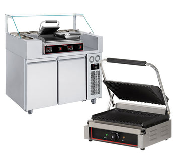 Mobilne stacje do przygotowywania potraw z grillem kontaktowym