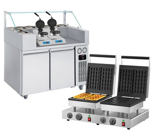 Mobilne stacje do przygotowywania potraw z gofrownicą