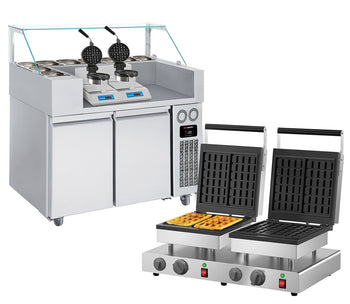 Mobilne stacje do przygotowywania potraw z gofrownicą