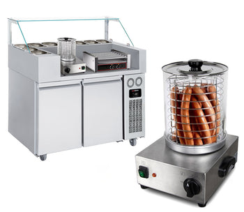 Mobilne stacje do przygotowywania potraw z urządzeniem do Hot dogów
