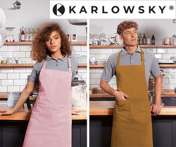 KARLOWSKY | Fartuchy na szelkach Basic – z kieszenią
