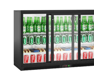 Lodówki barowe z przesuwanymi szklanymi drzwiami