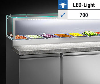 Saladetten mit LED-Licht