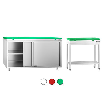 Stoły/szafki robocze z deską do krojenia