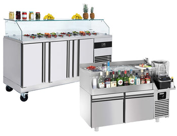 Mobilne stacje do przygotowywania koktajli / sałatek