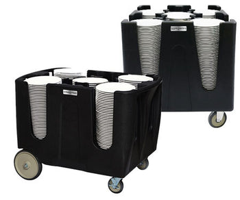 Dozownik talerzy - nieogrzewany - z kółkami