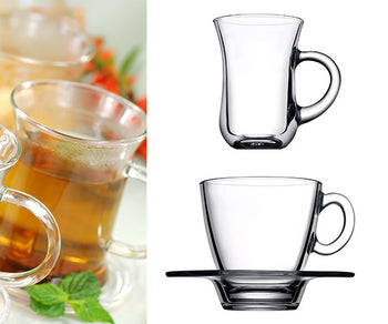 Szklanki i spodki do herbaty	