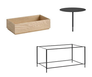 Stojaki bufetowe i drewniane pojemniki	