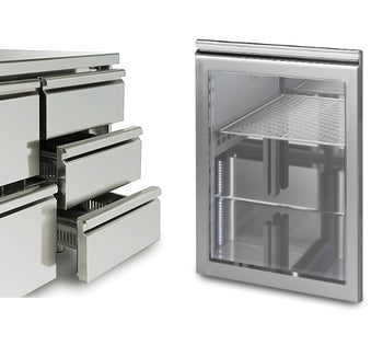 Szafki z szufladami i drzwiami