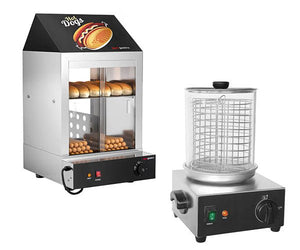 Grille do hot dogów, podgrzewacze do bułek & frytek	