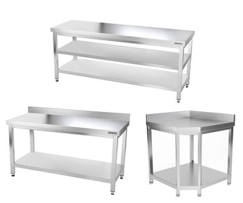 Stoły robocze ze stali nierdzewnej	