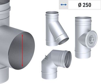 Ø 250 - jednościenne rury wentylacyjne