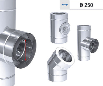 Wewnętrzna Ø 250 - Dwuścienne rury wentylacyjne	