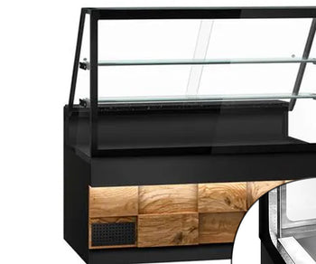 Witryny cukiernicze - Toronto - drewniany panel przedni	