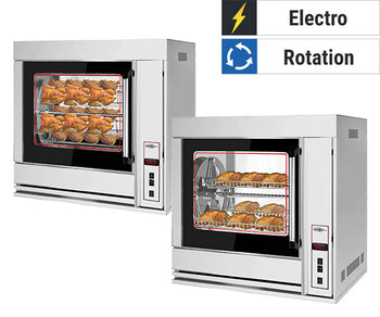 Elektryczne grille do kurczaka - obrotowe