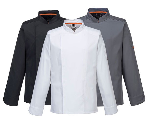 Bluzy kucharskie basic z długim rękawem - męskie