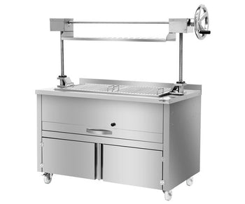 Grille na węgiel drzewny z podnoszonym rusztem