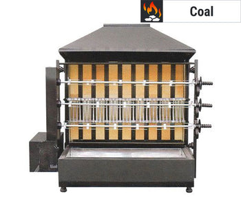 Grille do kurczaka na węgiel drzewny z 1 do 7 szpikulców