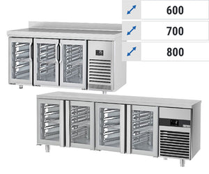 Stoły chłodnicze - Drzwi szklane	