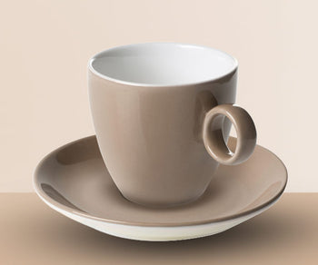 Kawa -/ Filiżanki i spodki - Brązowe