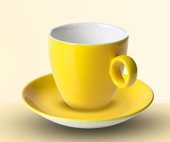 Kawa -/ Filiżanki i spodki - Żółte