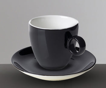 Kawa -/ Filiżanki i spodki - czarne