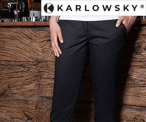 KARLOWSKY | Damskie spodnie chinosy czarne	