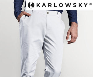 KARLOWSKY | Spodnie Męskie z 5 Kieszeniami - Białe	