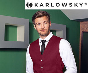 KARLOWSKY | Męskie kamizelki gastronomiczne Kai - bordowe	