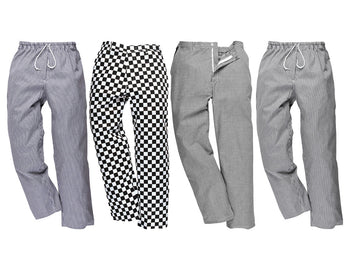 Spodnie kucharskie - czarno-białe
