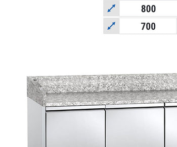 Bez nadstawnej witryny chłodniczej	