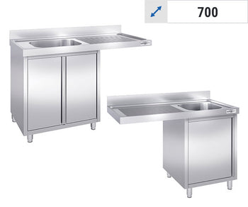 Szafki pod zmywarkę do naczyń - 1 zlew o głębokości 700