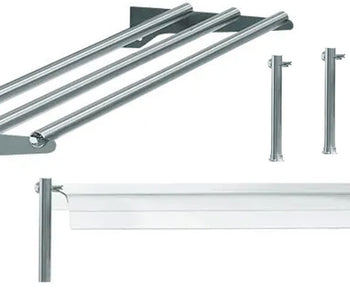 Prowadnice do tacek, Szklane pokrywy i uchwyty	