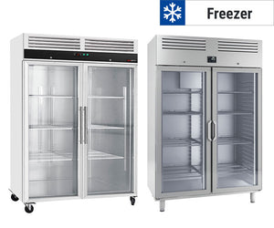 Zamrażarki  - 2 szklane drzwi	
