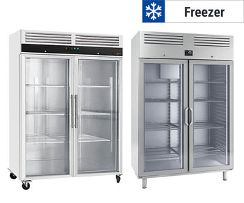 Zamrażarki  - 2 szklane drzwi	