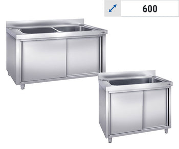 Szafka ze zlewem do mycia garnków o głębokości 600	