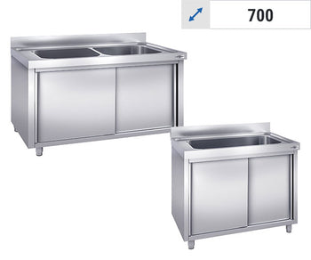 Szafka ze zlewem do mycia garnków o głębokości 700	
