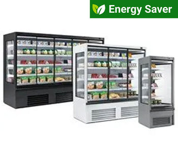 Witryna chłodnicza naścienna ze szklanymi drzwiami	