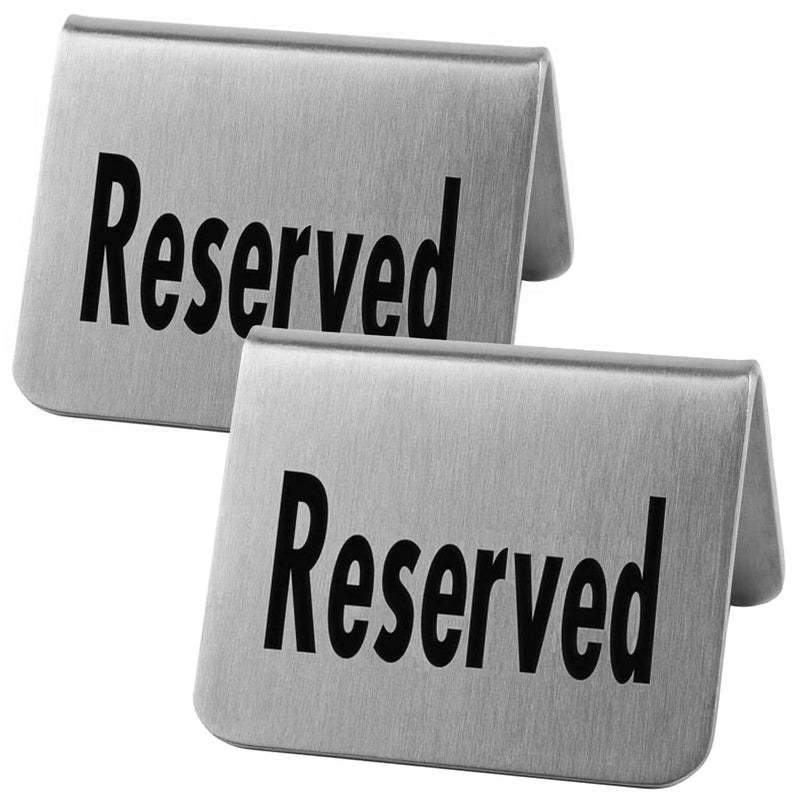 (6 sztuk) Stojak na stół - zestaw 2 - "Reserved" - stal nierdzewna - 55x50mm